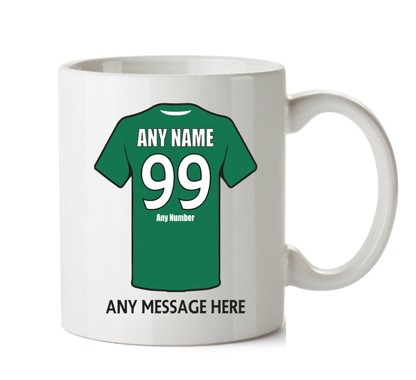 Hibernian Football Team Mug Personalised Birthday Age And Name – printed mug product image 1