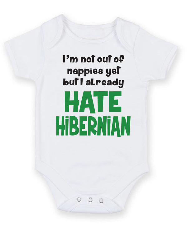 Hibernian Hate Football Fan Baby Grow Bodysuit