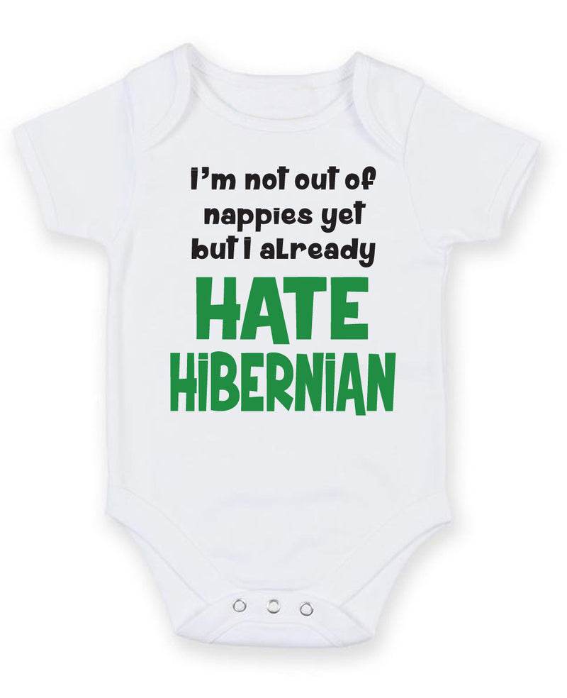 Hibernian Hate Football Fan Baby Grow Bodysuit