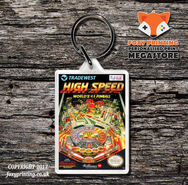Heavy Shredding Retro NES Game Cover Art Gaming Keyring