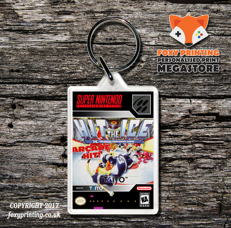 Hit The Ice Game Inspired Retro Gaming Keyring