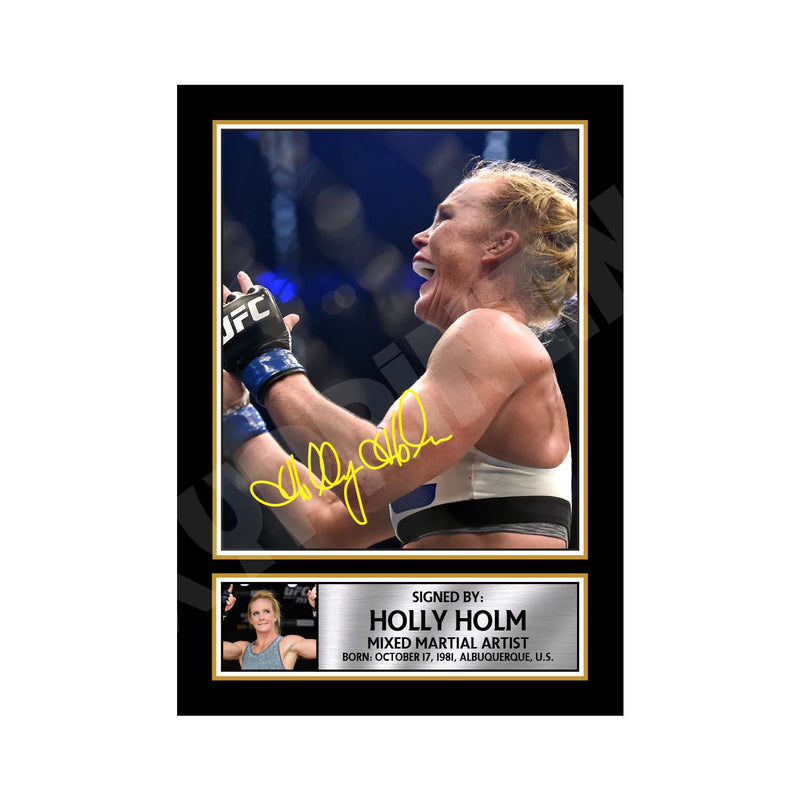 Holly Holm (2) Limited Edition MMA Wrestler Signed Print - MMA Wrestling