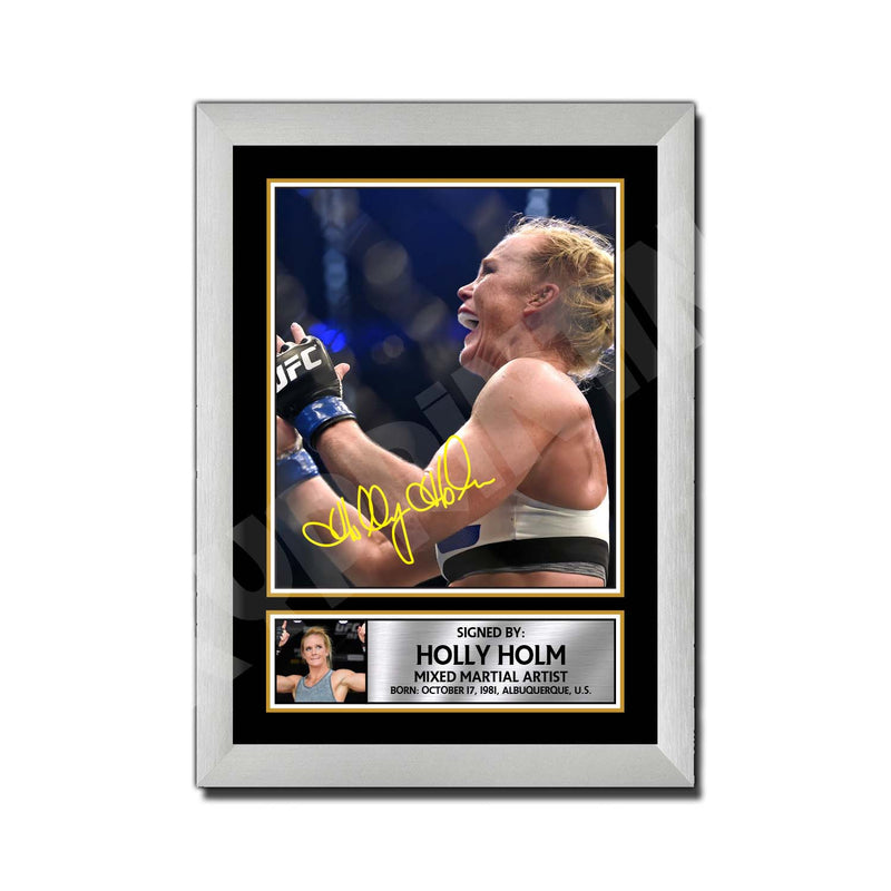 Holly Holm (2) Limited Edition MMA Wrestler Signed Print - MMA Wrestling