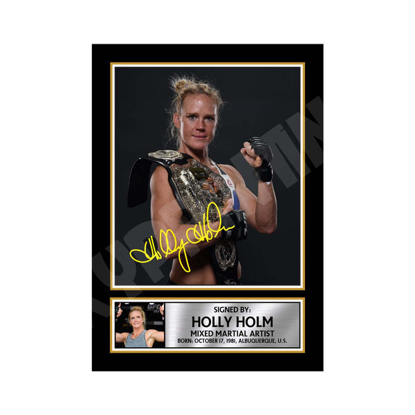 Holly Holm 2 (2) MMA Wrestler Printed Signature Print – MMA Wrestling