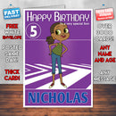 Home Adventures 1 Style Theme Personalised Kidshows Birthday Card (SA)