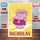 Home Adventures 5 Style Theme Personalised Kidshows Birthday Card (SA)