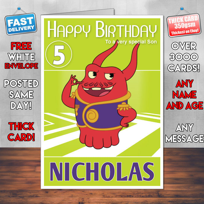 Home Adventures 6 Style Theme Personalised Kidshows Birthday Card (SA)