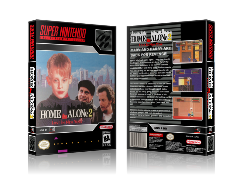Home Alone 2 Lost In New York (1) Replacement Nintendo SNES Game Case Or Cover
