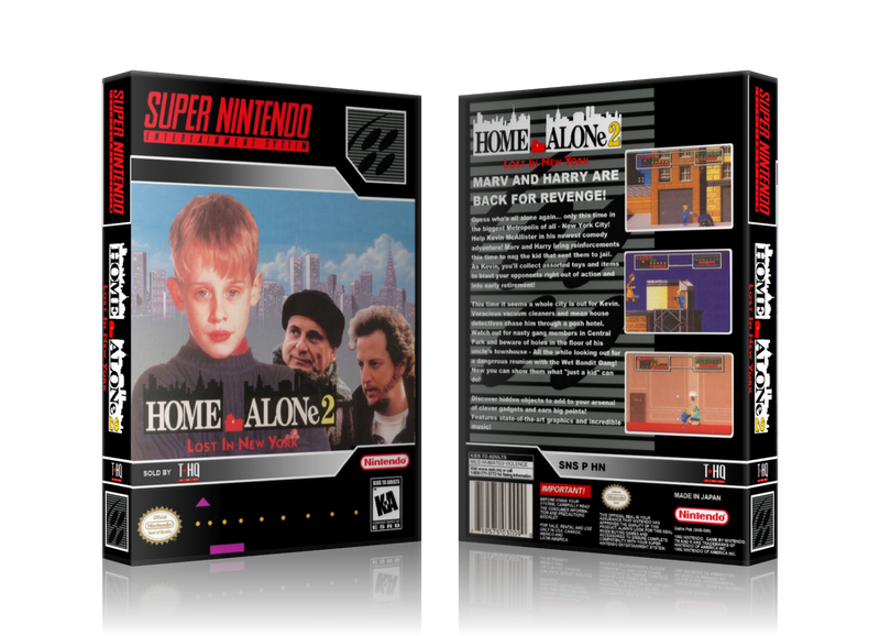 Home Alone 2 Lost In New York Replacement Nintendo SNES Game Case Or Cover