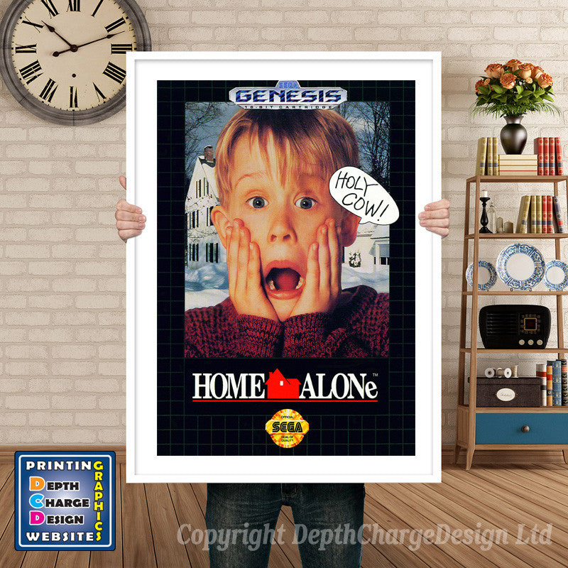 Home Alone - Sega Megadrive Inspired Retro Gaming Poster A4 A3 A2 Or A1