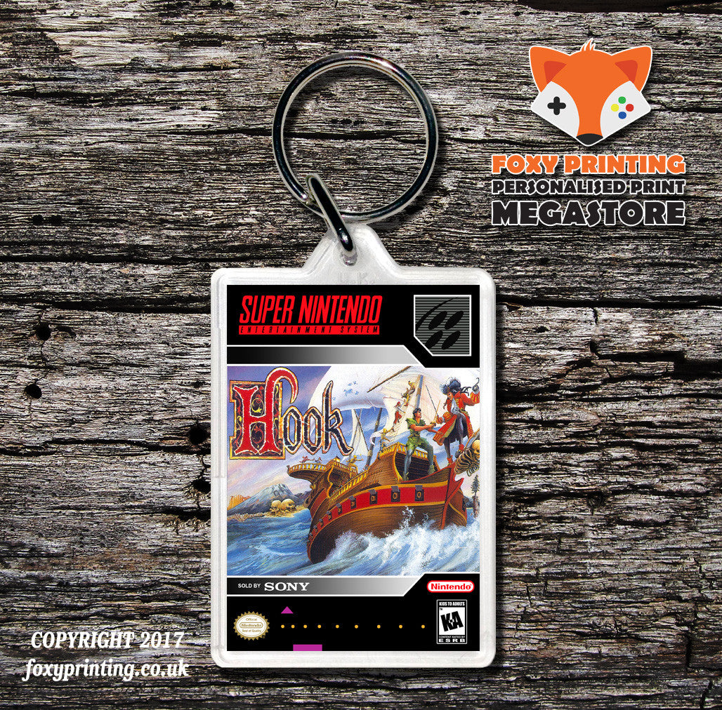 Hook Game Inspired Retro Gaming Keyring