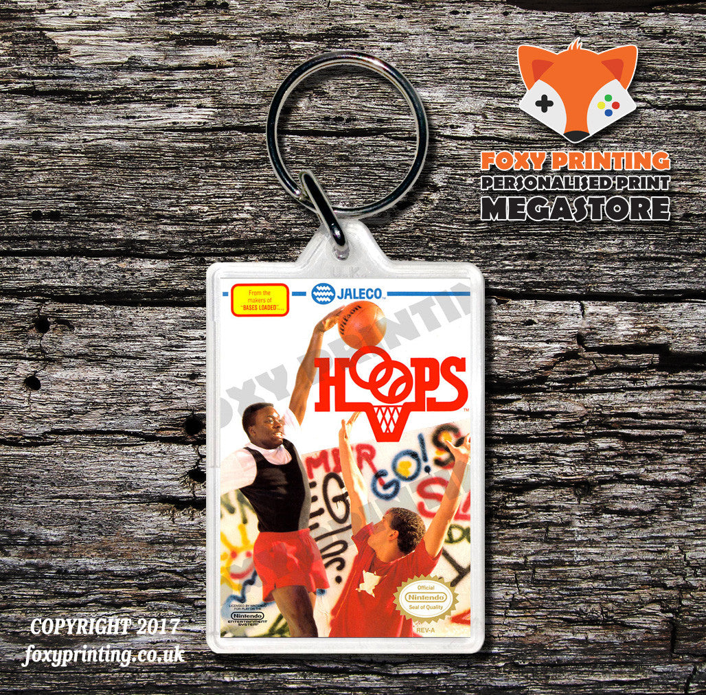 Hook Retro NES Game Cover Art Gaming Keyring