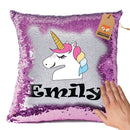 Unicorn 7 BM Personalised Pastel Pink Magic Cushion including cushion insert