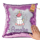 Unicorn 101 Personalised Pastel Pink Magic Cushion including cushion insert