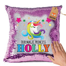 Unicorn 107 Personalised Pastel Pink Magic Cushion including cushion insert