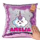 Unicorn 116 Personalised Pastel Pink Magic Cushion including cushion insert