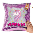 Unicorn 118 Personalised Pastel Pink Magic Cushion including cushion insert