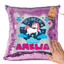 Unicorn 120 Personalised Pastel Pink Magic Cushion including cushion insert