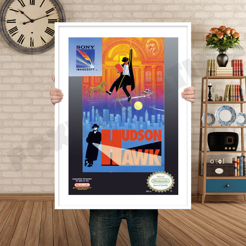 Hudson Hawk Retro GAME INSPIRED THEME Nintendo NES Gaming A4 A3 A2 Or A1 Poster Art 291