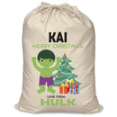 PERSONALISED Cartoon Inspired Super Hero GREEN MONSTER KAI - XL Children's Christmas Santa Sack CUSTOMISE Present