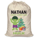 PERSONALISED Cartoon Inspired Super Hero GREEN MONSTER NATHAN - XL Children's Christmas Santa Sack CUSTOMISE Present