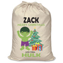 PERSONALISED Cartoon Inspired Super Hero GREEN MONSTER ZACK - XL Children's Christmas Santa Sack CUSTOMISE Present