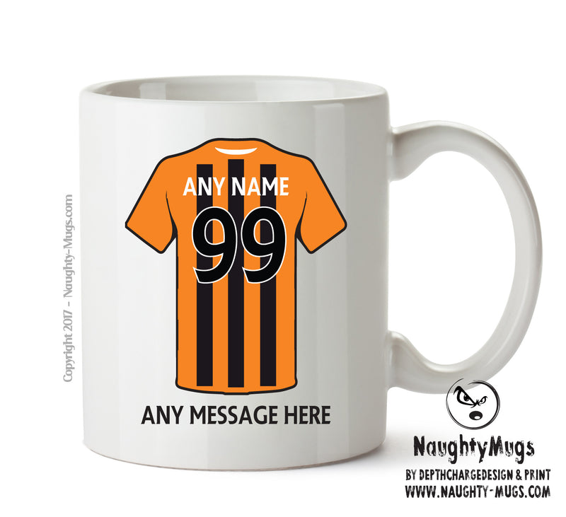 Hull City Football Team Mug - Personalised Birthday Age and Name