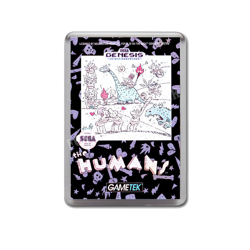 Humans Game Style Inspired Sega Megadrive Retro Video Gaming Magnet