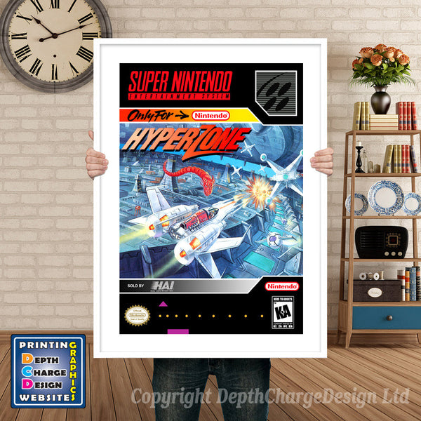 Hyperzone Super Nintendo Game Inspired Theme Retro Gaming Poster