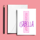 Personalised Name Word Art Poster Print Pink Letter I