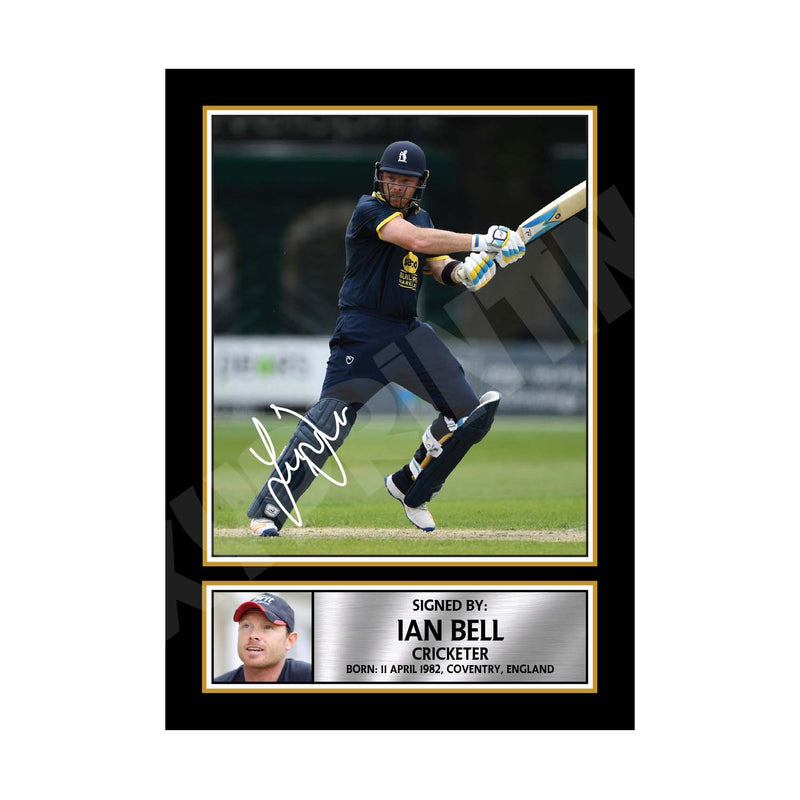 IAN BELL Limited Edition Cricketer Signed Print - Cricket Player