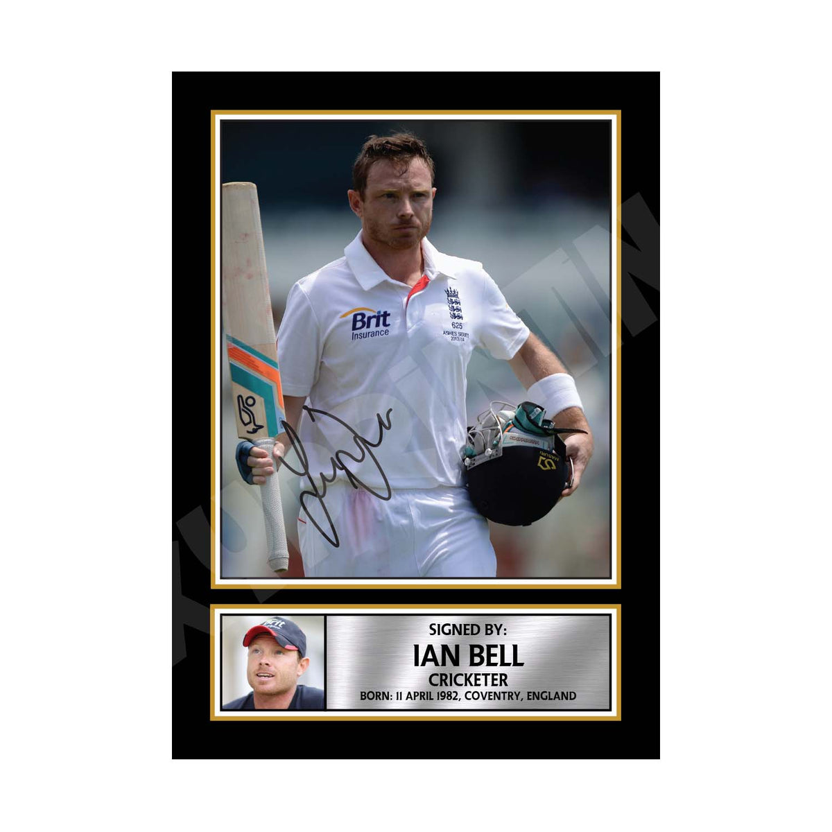 IAN BELL 2 Limited Edition Cricketer Signed Print - Cricket Player