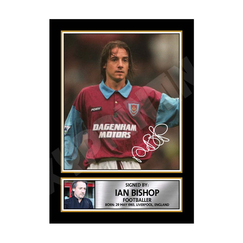 IAN BISHOP 2 Limited Edition Football Player Signed Print - Football
