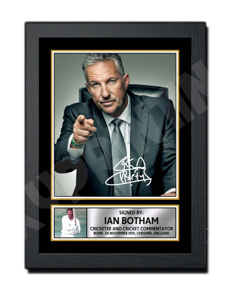 IAN BOTHAM 2 Limited Edition Cricketer Signed Print - Cricket Player