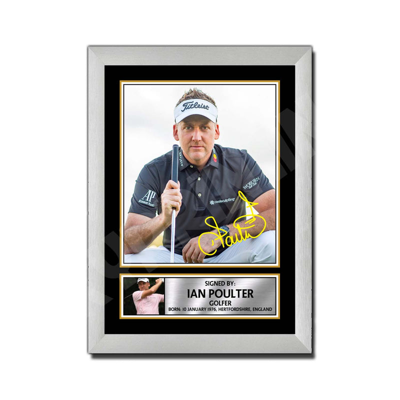 IAN POULTER Limited Edition Golfer Signed Print - Golf