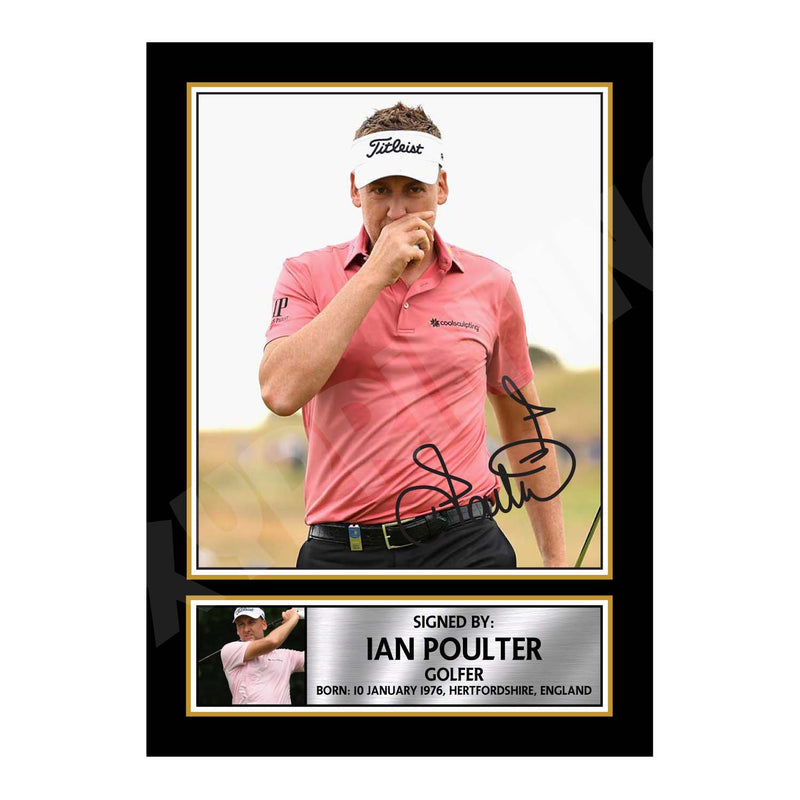 IAN POULTER 2 Limited Edition Golfer Signed Print - Golf