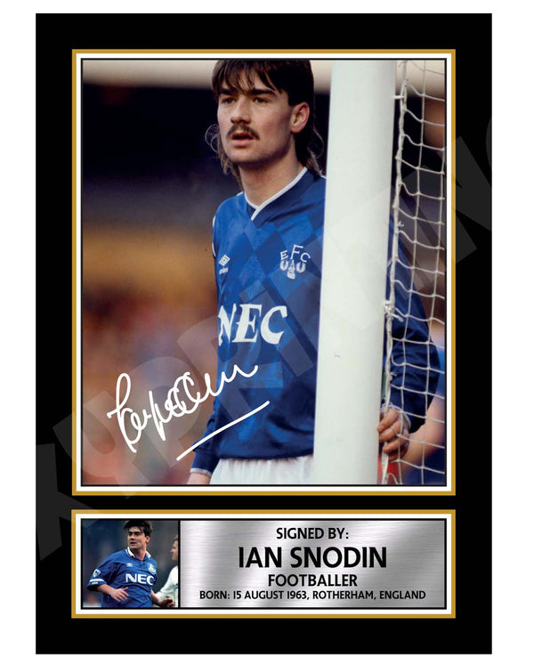 IAN SNODIN Football Player Printed Signature Print