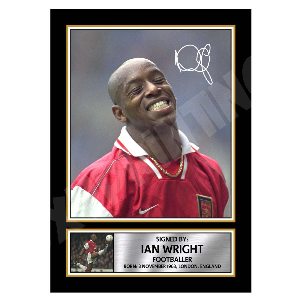 IAN WRIGHT Limited Edition Football Player Signed Print - Football