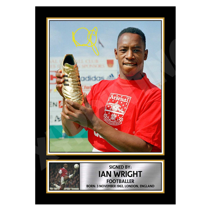 IAN WRIGHT 2 Limited Edition Football Player Signed Print - Football