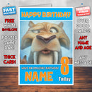 ICE AGE COLLISION COURSE 4 BM2 THEME INSPIRED Style PERSONALISED Kids Adult FUNNY Birthday Card