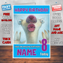 ICE AGE COLLISION COURSE 5 BM2 THEME INSPIRED Style PERSONALISED Kids Adult FUNNY Birthday Card