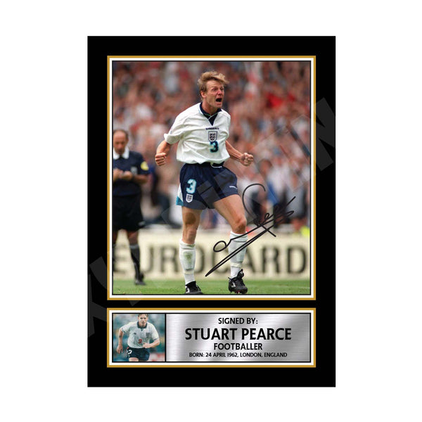 ICONIC STUART PEARCE Football Player Printed Signature Print
