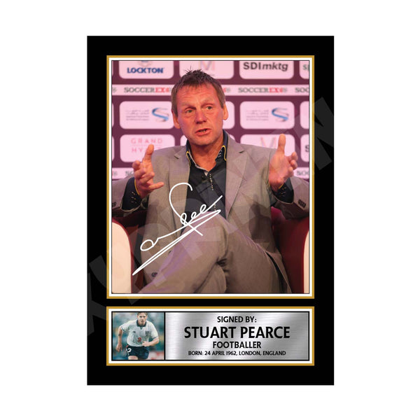 ICONIC STUART PEARCE 2 Football Player Printed Signature Print