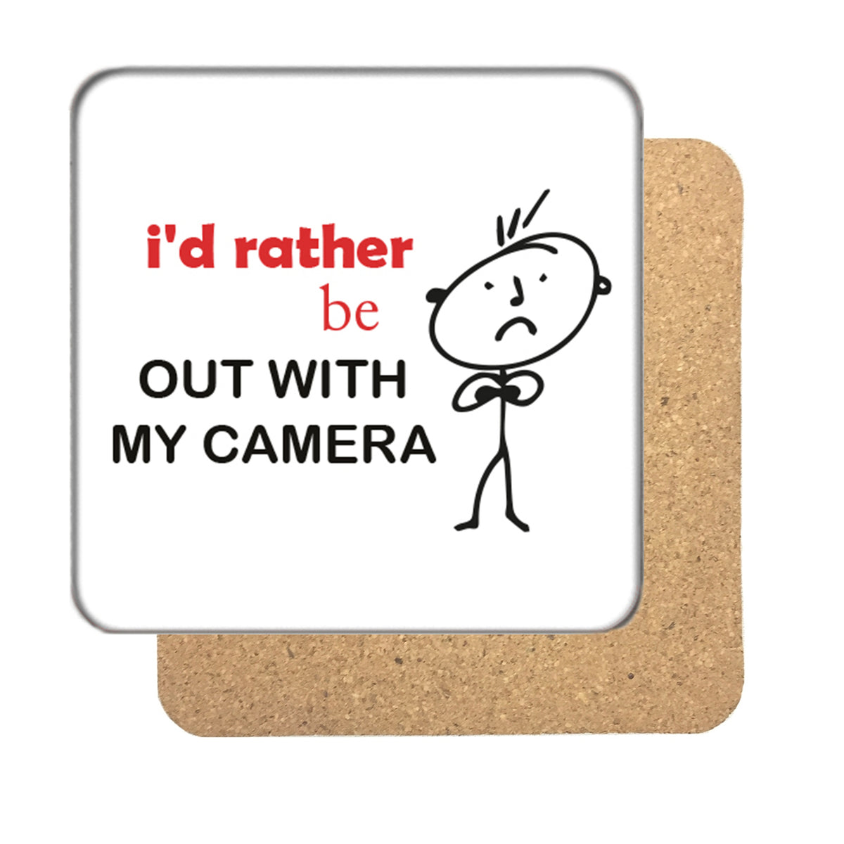 I'd rather be... (Photography) Drinks Coaster – I'd rather be... Photography Drinks Coaster