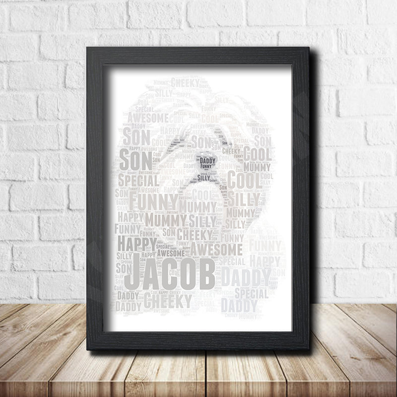Personalised Ihasa Apso 1 Word Art Poster Print – A4 Print + Black Frame