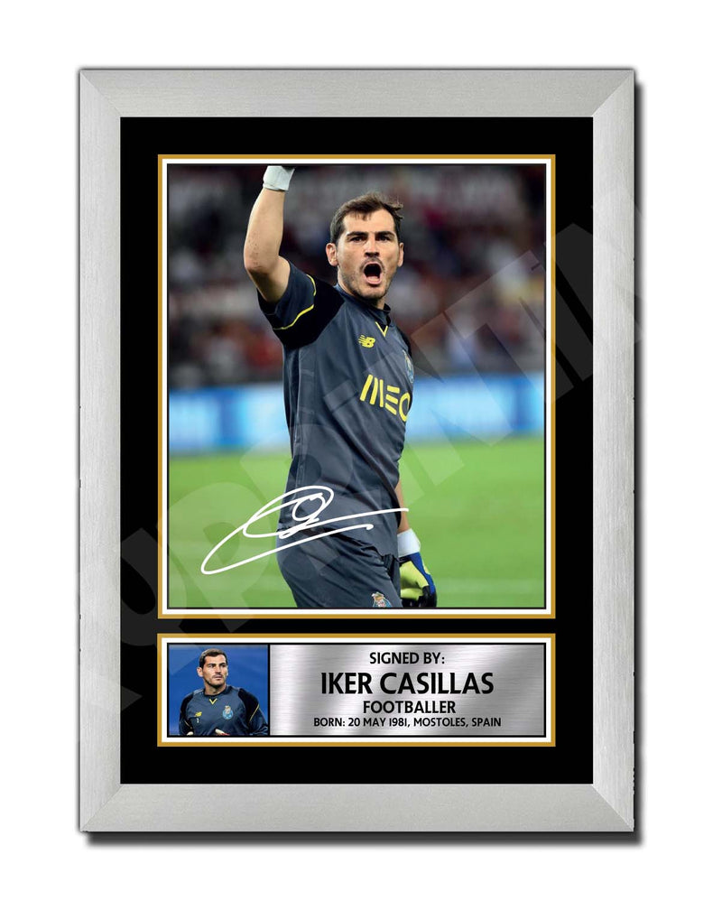 IKER CASILLAS Limited Edition Football Player Signed Print - Football