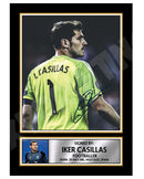 IKER CASILLAS 2 Limited Edition Football Player Signed Print - Football