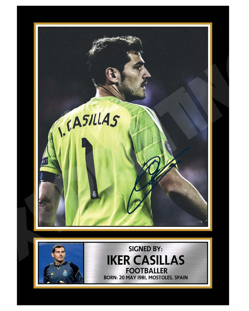 IKER CASILLAS 2 Limited Edition Football Player Signed Print - Football