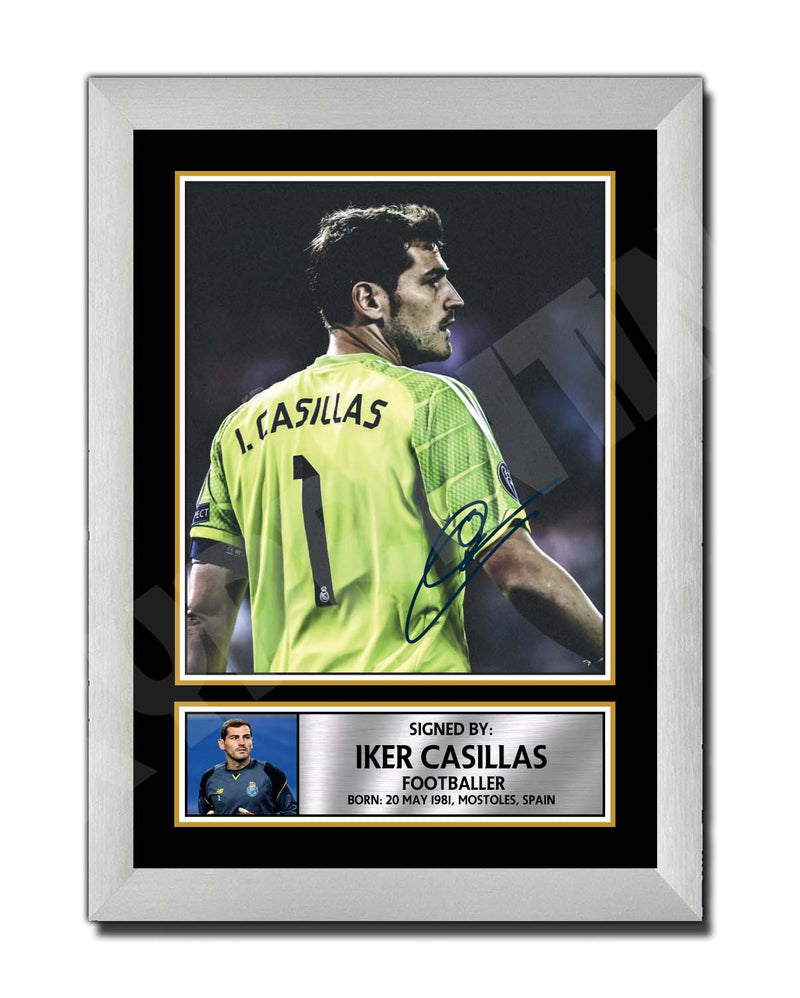 IKER CASILLAS 2 Limited Edition Football Player Signed Print - Football