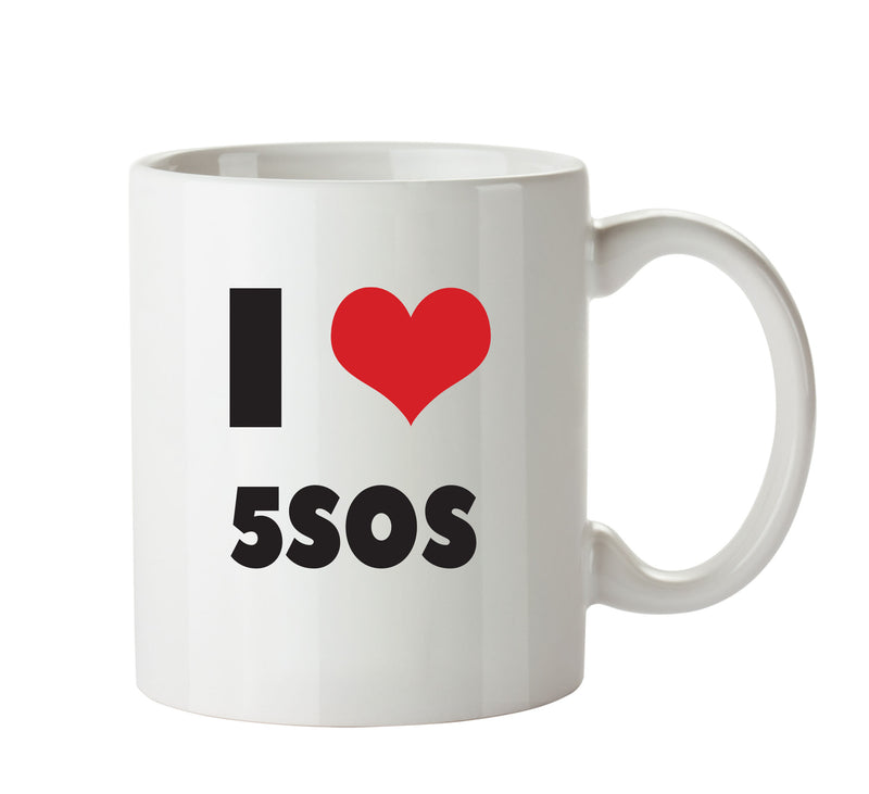 I LOVE 5SOS I Love Mug Personalised ADULT OFFICE MUG